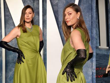 Penampilan mantan petenis Russia, Maria Sharapova saat menghadiri Vanity Fair Oscar Party 2023 di Wallis Annenberg Center for the Performing Arts, Beverly Hills, California, 13 Maret 2023 WIB. (AFP/Getty Images/Amy Sussman)