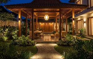 6 Inspirasi Pendopo Depan Rumah untuk Kumpul Keluarga, Nyaman dan Estetik