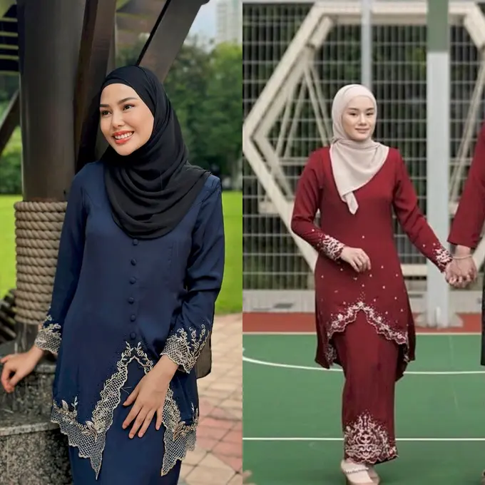 6 Potret Beda Pesona Dinda Hauw dan Dara Arafah Pakai Baju Kurung Melayu saat Idul Adha 2024, Anggun Meneduhkan