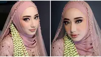 Potret Detail Makeup Tengku Anataya. (Sumber: Instagram/dhijaa)