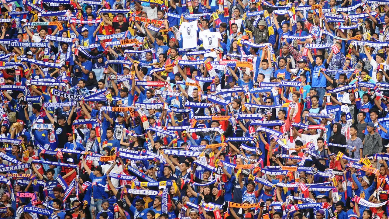 Pendukung Arema di Piala Presiden (Liputan6.com / Rana Adwa)
