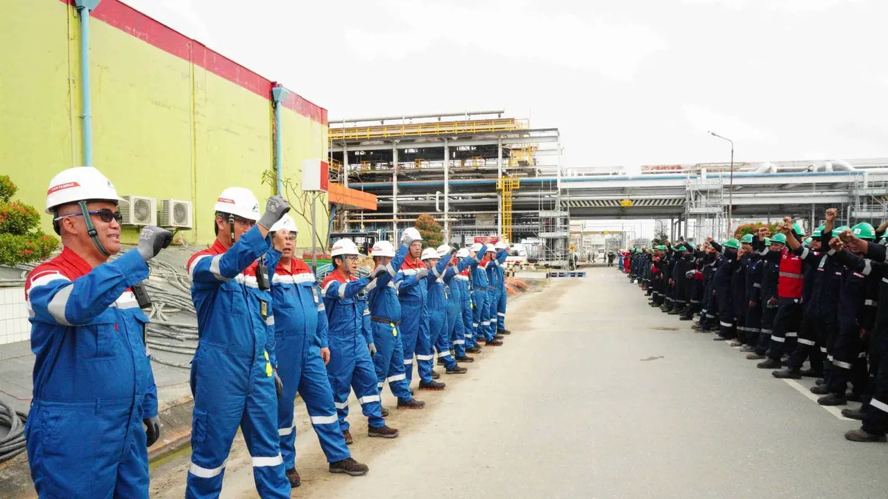 PT Kilang Pertamina Internasional (KPI) Unit Balikpapan tengah melaksanakan proyek Turn Arround (TA) Revamp atau perawatan kilang berkala. (Foto: Pertamina)