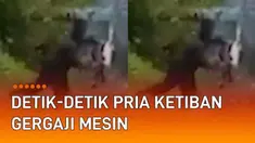 Detik-detik menegangkan terekam kamera warga. Tampak seorang pria tengah menggergaji pohon kelapa yang tinggi. Pemotongan pohon ternyata tak semulus yang dikira.