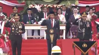 Presiden Joko Widodo (Jokowi) memberikan amanat saat Hari Ulang Tahun (HUT) ke-77 Bhayangkara di Stadion Gelora Bung Karno (GBK), selaku inspektur upacara. Melalui amanatnya, kepala negara mewanti besarnya kewenangan Polri harus dipergunakan dengan sebenar-benarnya (Youtube Sekretariat Presiden)