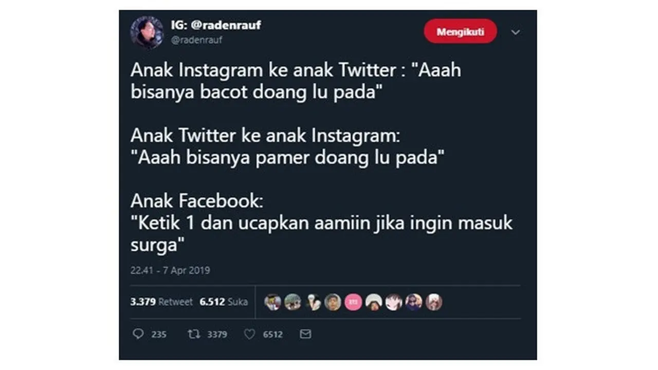 Perbedaan Komentar Anak Instagram, Twitter dan Facebook