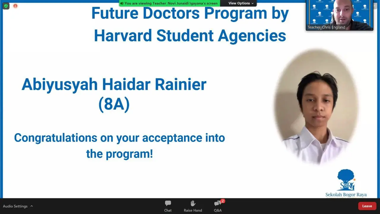 Haidar Future Doctors Harvard