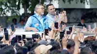 Saat Capres Prabowo berkampanye di Bandar Lampung, Ketua Umum PAN, Zulkifli Hasan (Zulhas), hadir bersama dengan publik figur, Raffi Ahmad. Kampanye tersebut diwarnai dengan kegembiraan para pendukung Prabowo-Gibran (Media PAN)