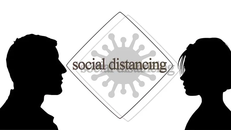 Ilustrasi Social Distancing