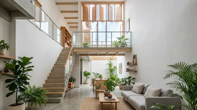 Ide Desain Rumah dengan Lahan Sempit (AI Generated)