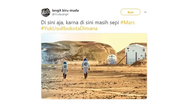 Ibu Kota ala Warganet (Sumber: Twitter/@MudaLangit)