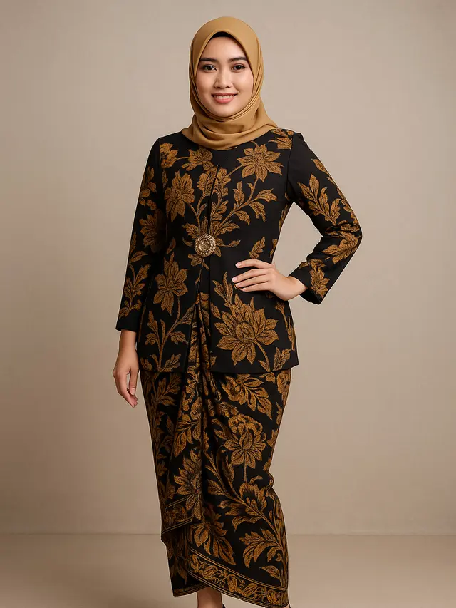 Model Baju Batik yang Cocok untuk Pesta Pernikahan Lengkap dengan Padu Padan Bawahannya/ Ilustrasi gambar oleh AI