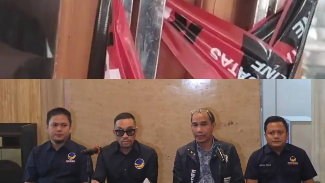 Saat KPK OTT di Kolaka Timurz Bupati Koltim Abdul Azis ikut Rakernas Nasdem di Makassar Sulawesi Tenggara.