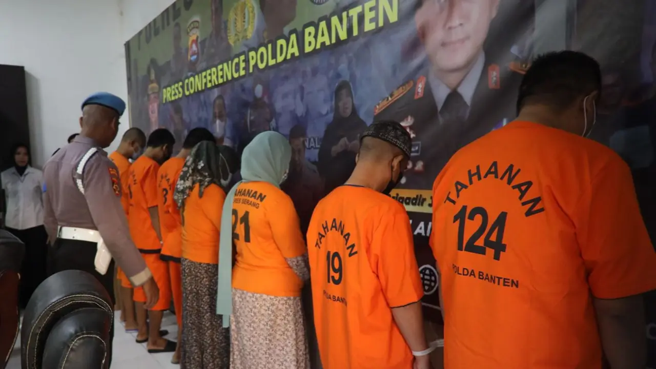 Pelaku TPPO Ke Arab Saudi. (Senin, 12/05/2023). (Polda Banten).