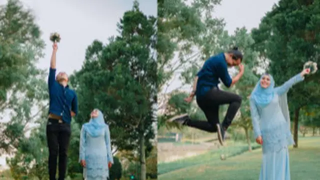 Pria Ini Berpose Bak Spiderman saat Foto Pertunangan, 5 Potretnya Bikin Geleng Kepala