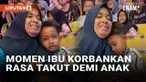 Pengorbanan ibu kepada sang buah hati baru-baru ini viral di media sosial. Momen haru terekam kala seorang ibu menemani anaknya naik wahana kora-kora di sebuah pasar malam. Raut wajah sang ibu nampak takut saat menaiki wahana tersebut.