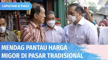 Menteri Perdagangan, M Lutfi, Selasa (07/06) siang mendatangi Pasar Ampera Kampung Ambon Jakarta. Mendag hendak pastikan sistem teknologi digital bisa optimalkan pendistribusian minyak goreng curah untuk rakyat.