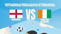 Persahabatan Internasional - Inggris Vs Pantai Gading (Bola.com/Lamya Dinata/Adreanus Titus)