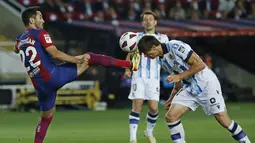 Barcelona sukses mengalahkan Real Sociedad dengan skor 2-0.  (AP Photo/Joan Monfort)