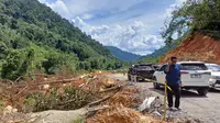 Proyek pembangkit listrik tenaga air hydropower Sungai Kayan (PLTA Kayan) yang dibangun PT Kayan Hydro Energy (KHE) di Kecamatan Peso, Kabupaten Bulungan, Kalimantan Utara. (Maulandy/Liputan6.com)