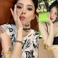 Han So Hee kerap pamerkan tatonya dengan gaya rebel yang melekat. Seperti apa potretnya? [@xeesoxee]