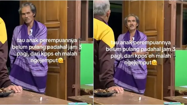 Momen Bapak Jemput Anak yang Jadi Petugas KPPS Hingga Dini Hari Ini Bikin Haru