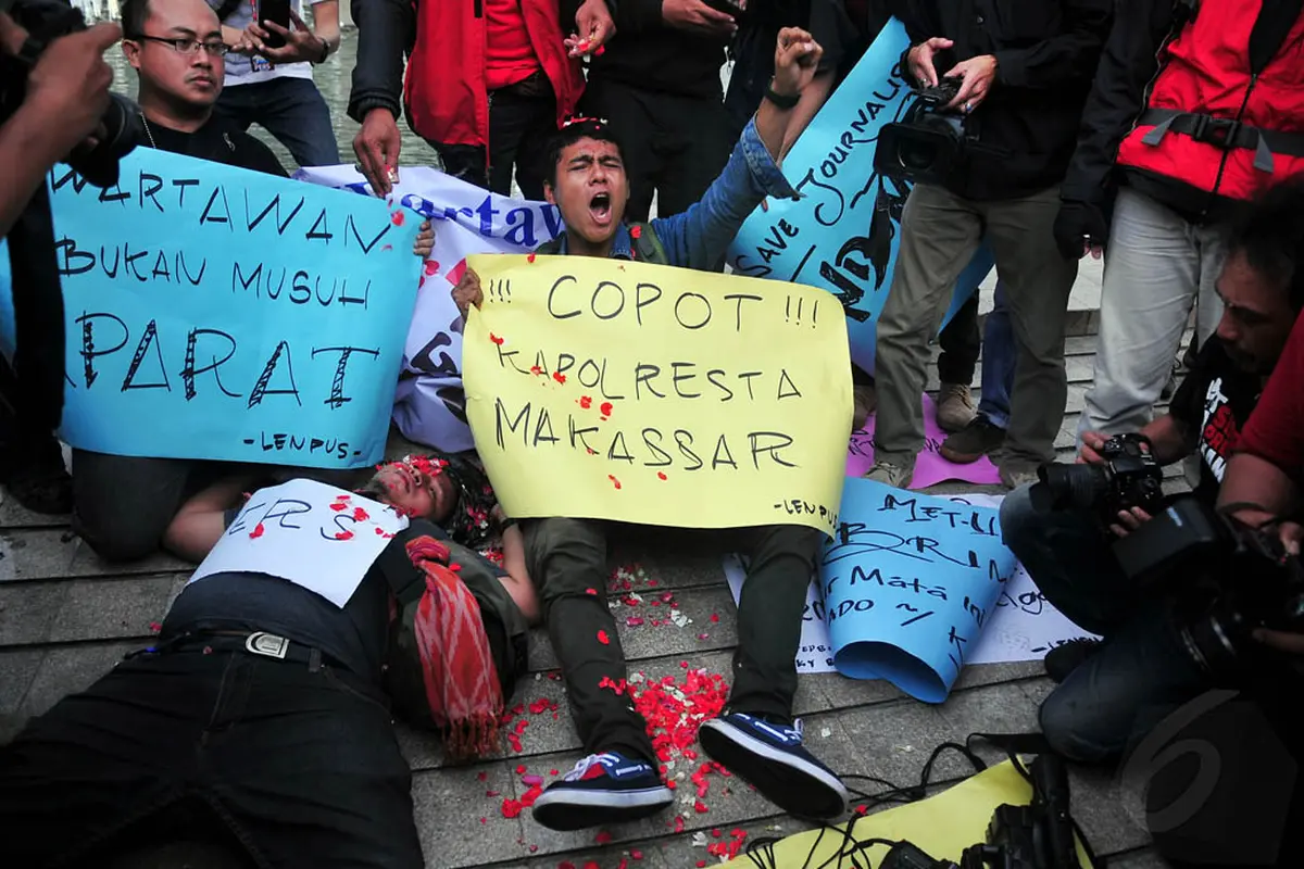 Demo Tolak Kekerasan terhadap Wartawan