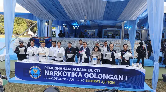 BNN Musnahkan 3,3 Ton Narkotika Hasil Lima Pengungkapan Kasus