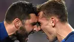 Prancis berhasil melaju ke final setelah menyingkirkan Jerman dengan skor 2-0 pada laga semifinal Piala Eropa 2016, Jumat (8/7/2016) dini hari WIB. Dua gol Prancis diborong Antoine Griezmann (kanan). (AFP/Franck Fife)