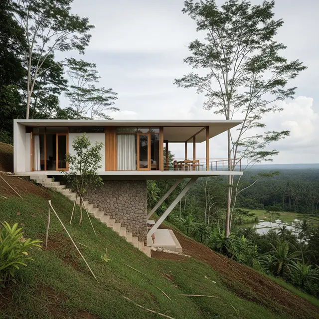 9 Model Rumah Minimalis di Lahan Miring yang Efisien
