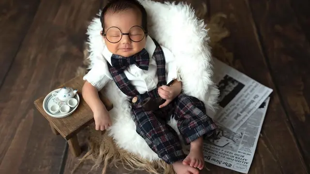 6 Potret Baby Born Shaquille Anak Cut Meyriska dengan Berbagai Tema, Menggemaskan