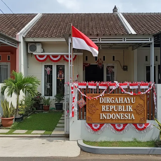 9 Ide Dekorasi 17 Agustus di Pagar Rumah, Tampilan Hunian Makin Meriah