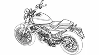 Desain Harley-Davidson 338R yang terlihat pada lembaga Administrasi Kekayaan Intelektual Nasional Cina. (Motorcycle.com)