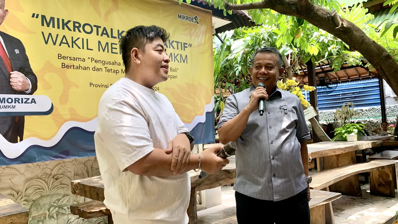 Wakil Menteri UMKM Helvi Yuni Moriza di Denpasar, Bali pada Kamis, 14 Oktober 2024. (Natasha/Liputan6.com)
