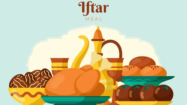 Ilustrasi hidangan buka puasa