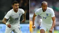 Dua pemain tim nasional Inggris, Kyle Walker (kiri) dan Andros Townsend (kanan). (The FA)