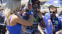 Pembalap Movistar Yamaha, Maverick Vinales. (GETTY IMAGES NORTH AMERICA / AFP)