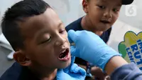 Sasaran PIN Polio adalah anak usia 0 hingga 7 tahun tanpa memandang status imunisasi sebelumnya. (Liputan6.com/Herman Zakharia)