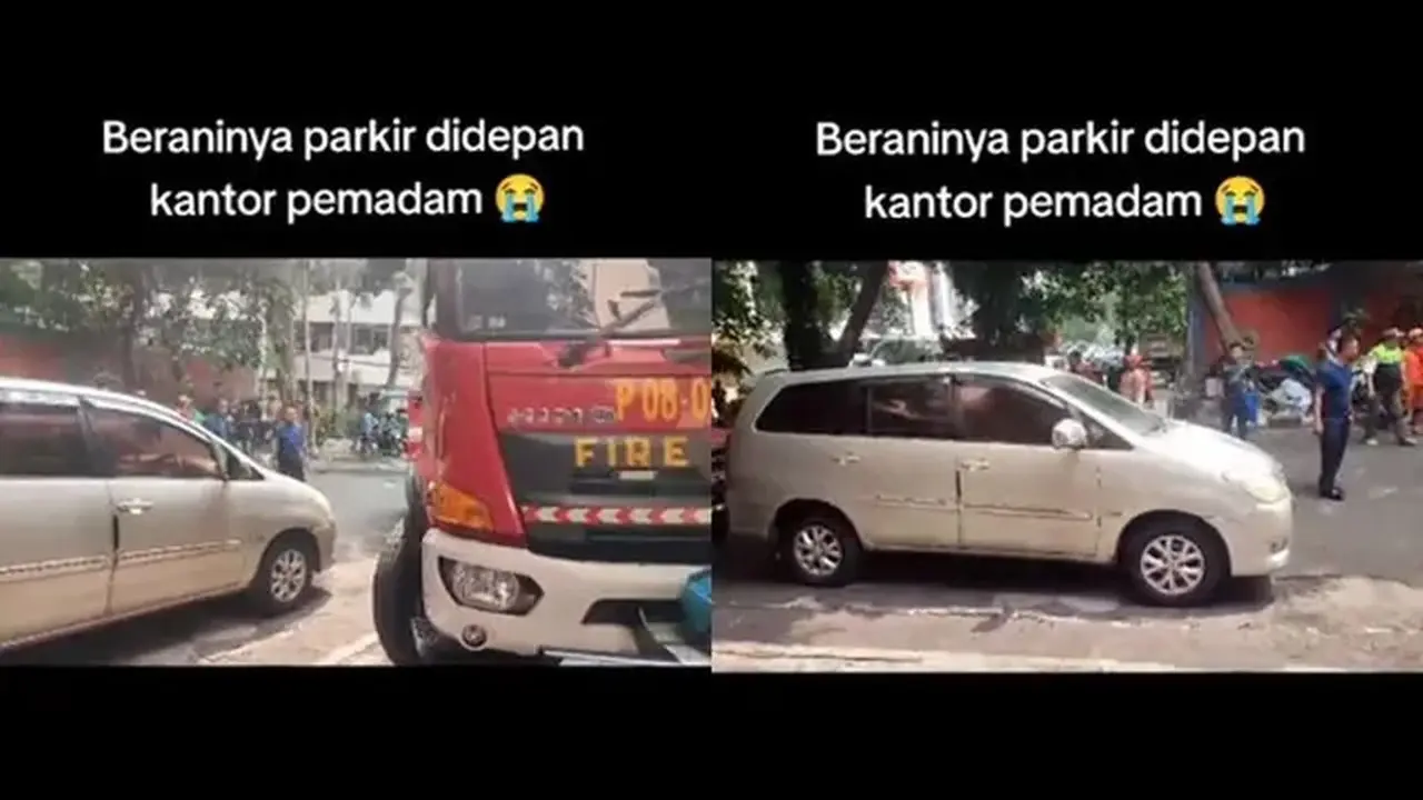 Nekat Parkir Sembarangan Kantor Pemadam Kebakaran, Balasannya Tidak Main-Main