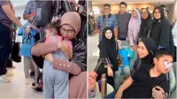 Momen Ria Ricis dan Oki Setiana Dewi pamit berangkat haji. (sumber: Instagram/riaricis1795/dr.shindyputri_)