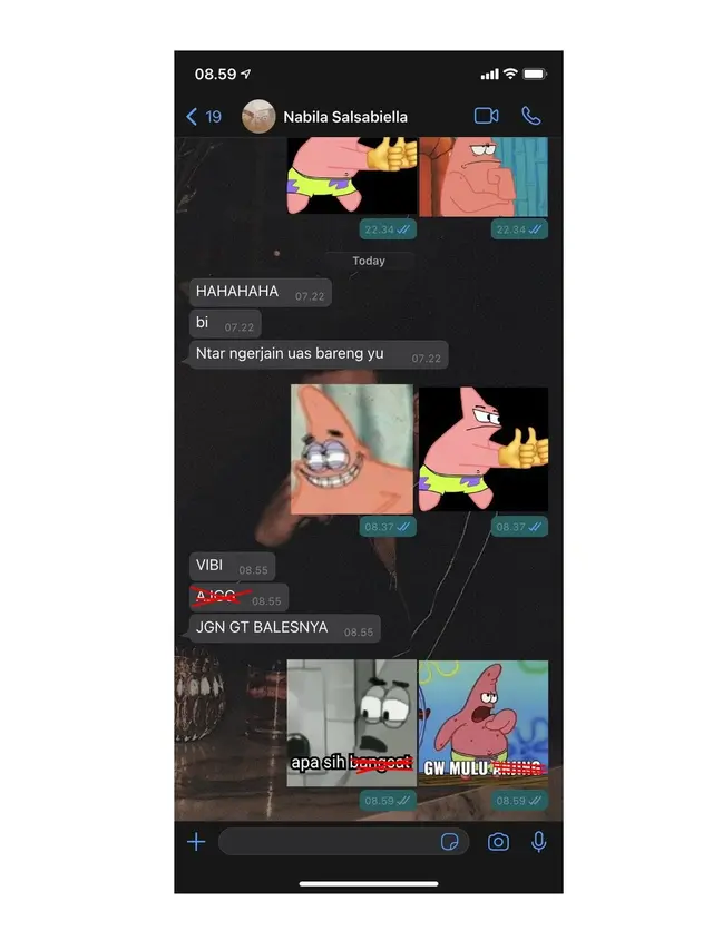 6 Chat Absurd Balas Pakai Stiker WhatsApp Patrick Star Ini Kocak