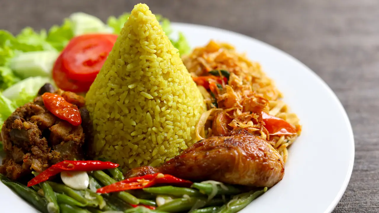 Ilustrasi menu berbahan dasar nasi