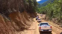 Jalan Trans Wamena-jayapura menghubungkan 8 kabupaten di Pegunungan Tengah Papua. (Liputan6.com/Katharina Janur)