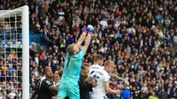 Pertandingan antara Leeds United kontra Arsenal di Liga Inggris yang berakhir 0-0 di Liga Inggris 2022/2023. (LINDSEY PARNABY / AFP)