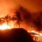 Kebakaran Hotel Jambu Luwuk Gili Trawangan. (Foto/ Istimewa)