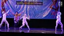 Ekspresi peserta saat menunjukkan tariannya dalam kompetisi Namarina bertajuk 'Internal Jazz dance Competition 2018' di Jakarta, Minggu (6/5). Kompetisi diikuti peserta tingkat pemula, madya, hingga mahir. (Liputan6.com/Herman Zakharia)