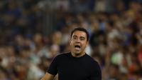 Bahkan, satu kartu merah harus didapat pelatih Barcelona Xavi Hernandez. (JAVIER SORIANO / AFP)