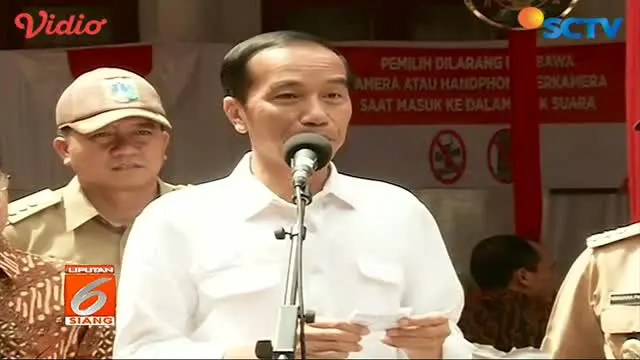 Jokowi dan Jusuf Kalla gunakan hak pilihnya di Pilkada DKI putaran kedua