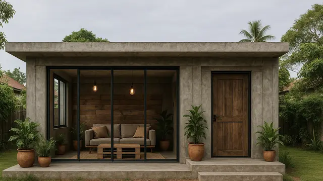 Desain Rumah 1 Lantai Simple dan Estetik yang Lagi Tren 2025/ Ilustrasi AI