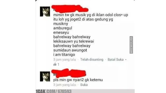 6 Status Facebook saat Tanya Judul Lagu Ini Bikin Tepuk Jidat