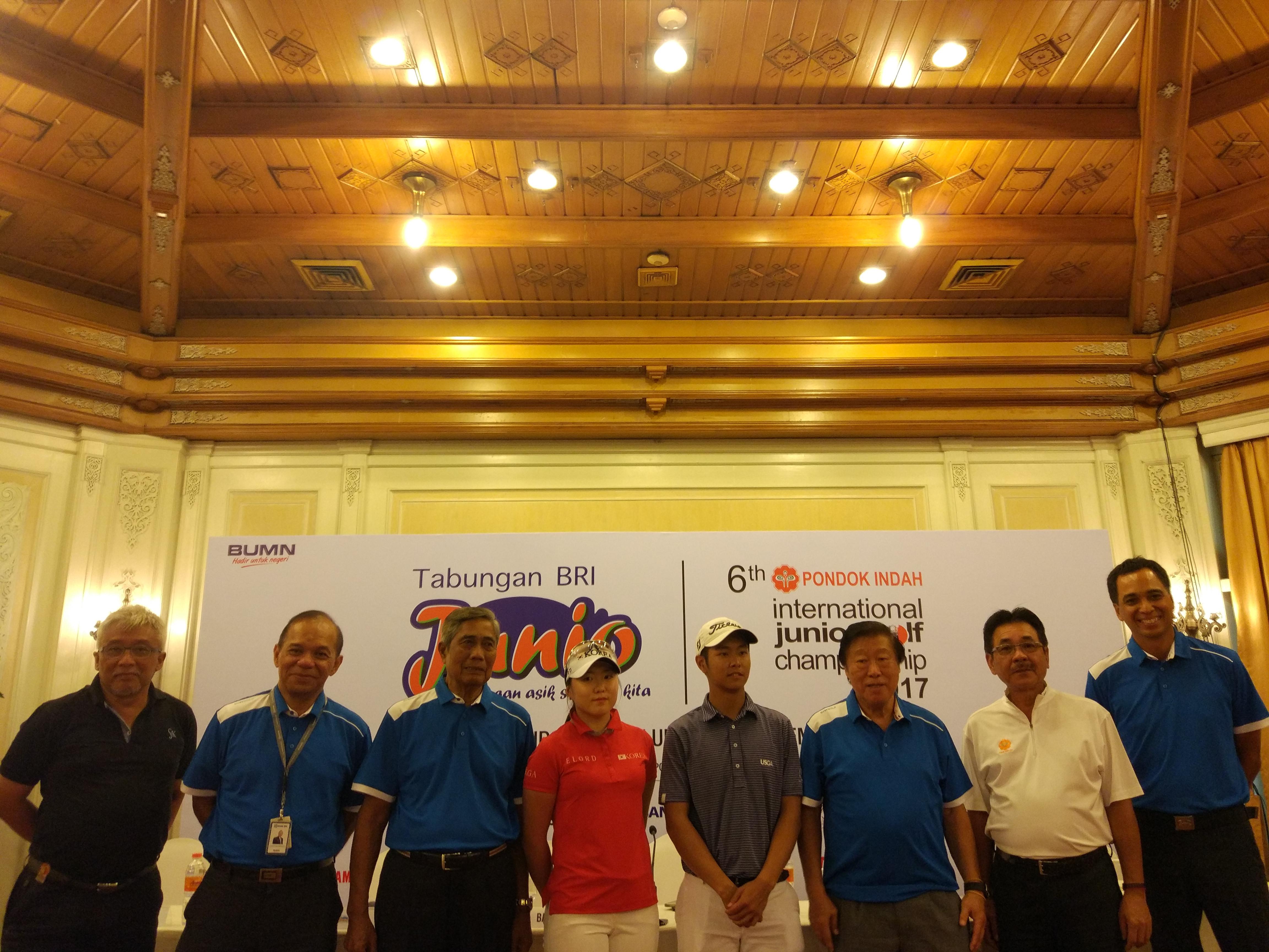Konferensi pers International Junior Golf Championship 2017 di Pondok Indah Golf Course, Jakarta, Senin (18/12/2017). (Liputan6.com/Ahmad Fawwaz Usman)